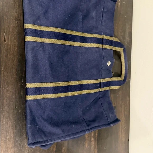 Hermes Navy and Olive Canvas Briefcase